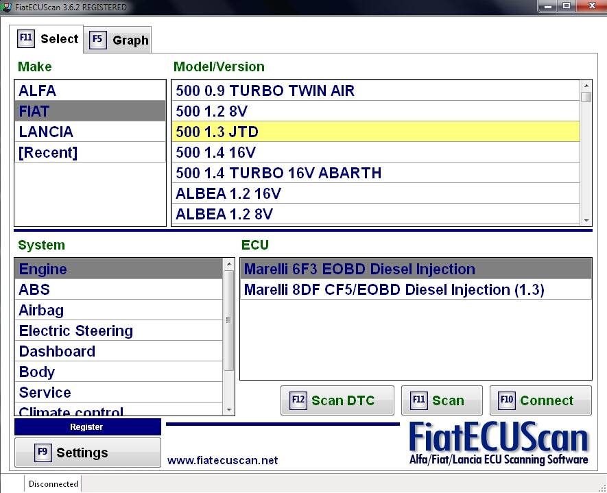 Fiat ecu scan 1