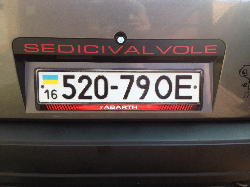 Рамка номера аЛя Abarth 4