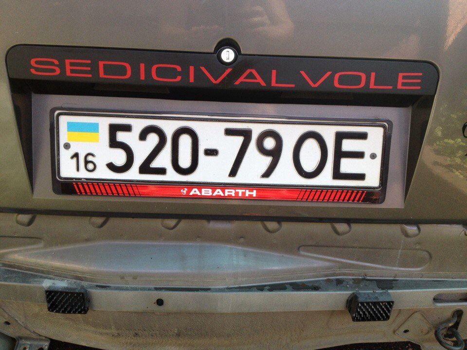 Рамка номера аЛя Abarth 2