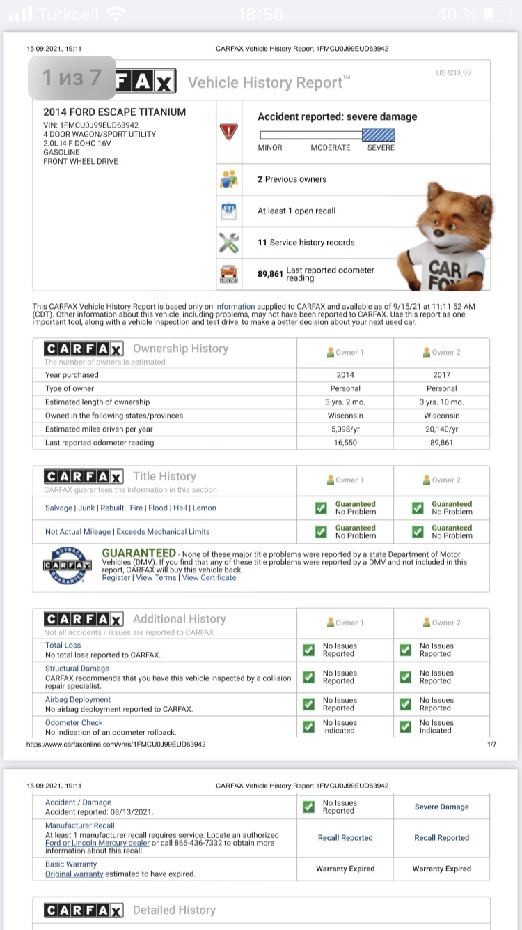Отже, CARFAX 3