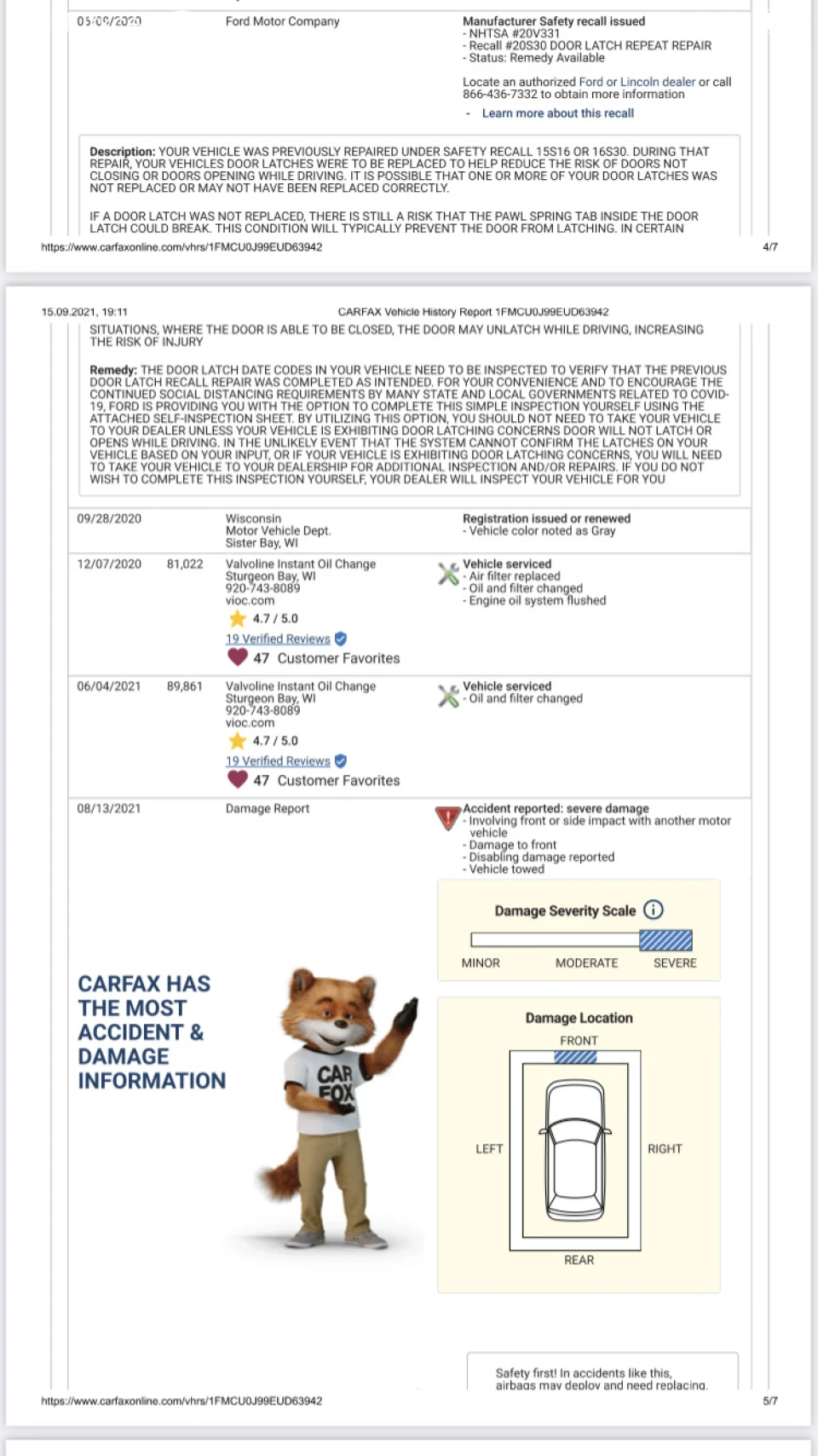 Отже, CARFAX