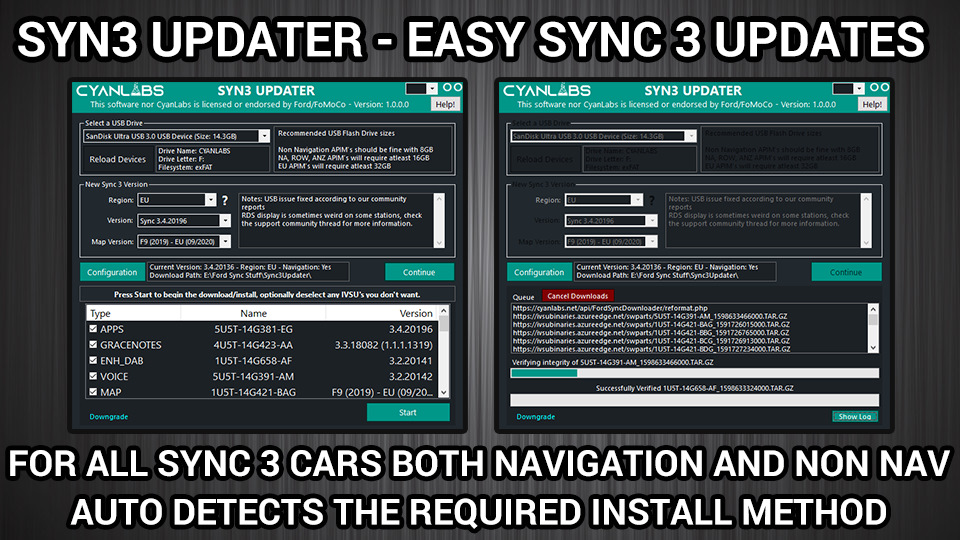 Оновлення Sync3 з будь-якої версії на останню версію однією флешкою 1