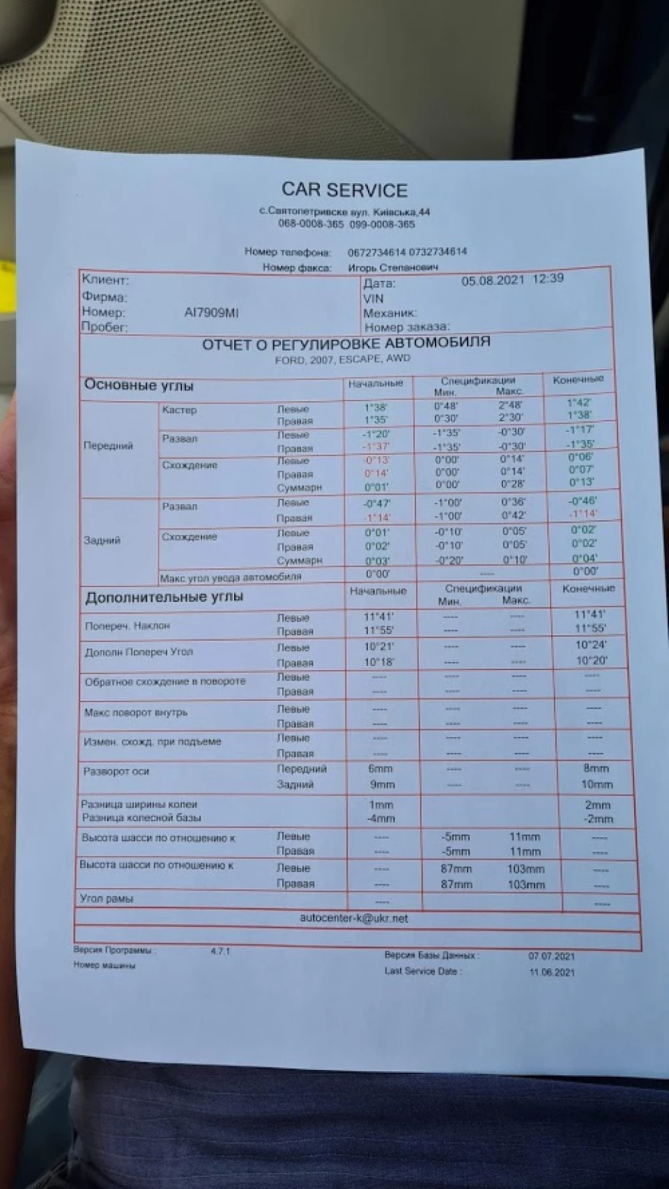Вирівняв КАСТЕР. Подальша діагностика ходової та килимки в салон