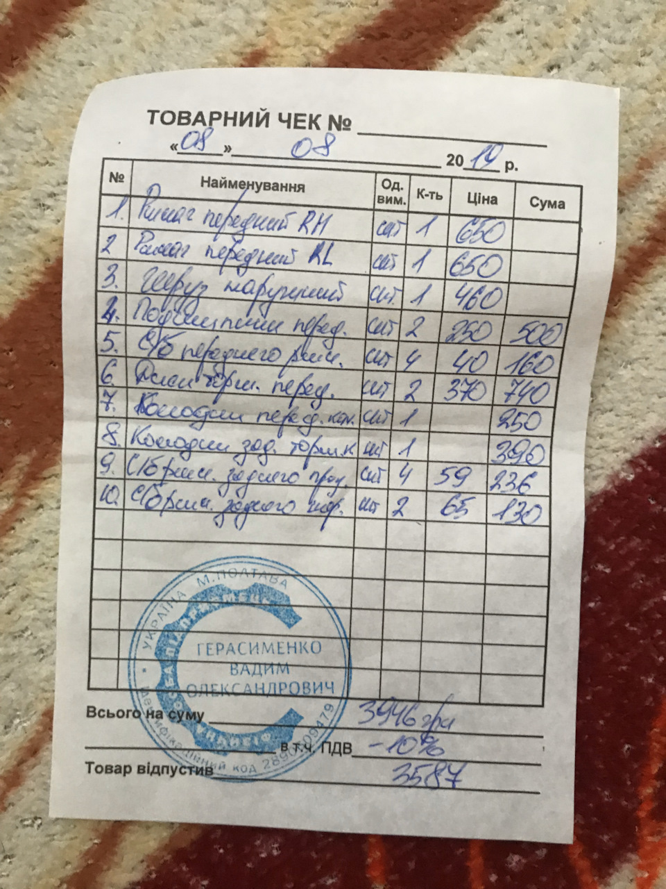 Покупка. Перебір підвіски, гальма. 1