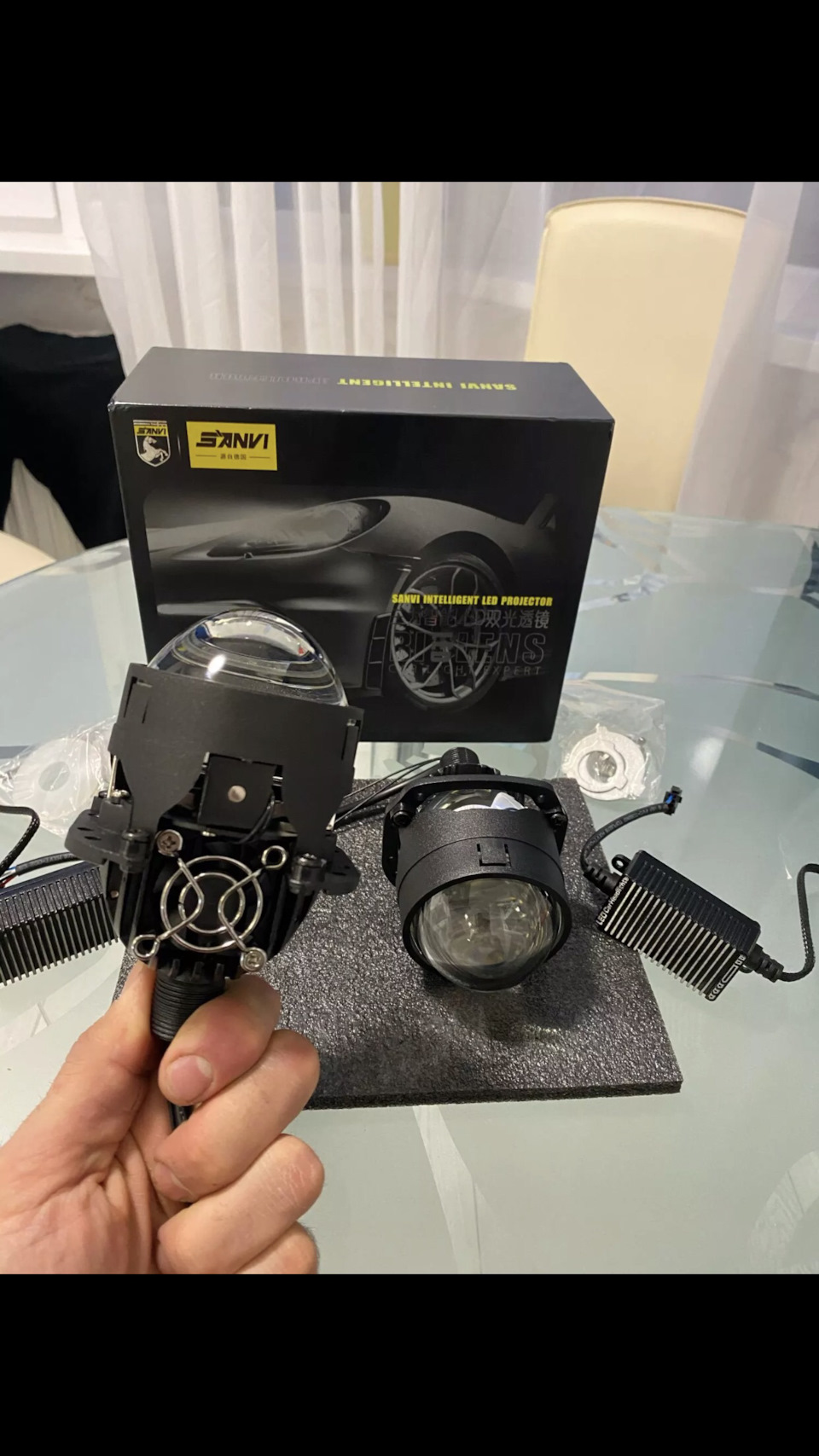 Bi-led лінзи з AliExspress для Ford Fista mk7 USA 2
