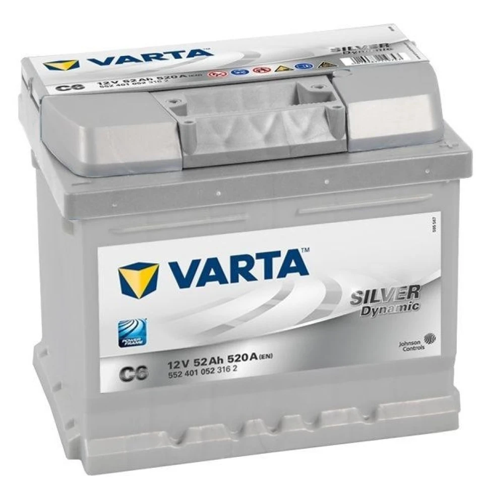 Новий акумулятор VARTA 6СТ-52 Silver Dynamic C6