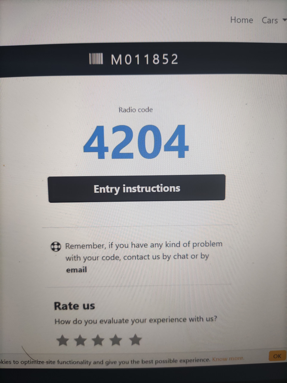 Розблокування магнітоли Ford 2500, а також 3500, 4500, 6500. 4