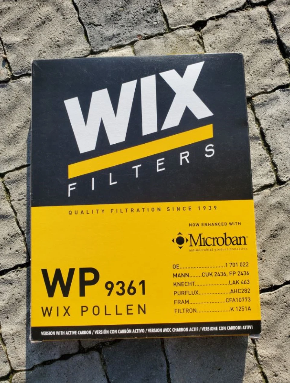 Заміна салонного фільтра WIX WP 9361