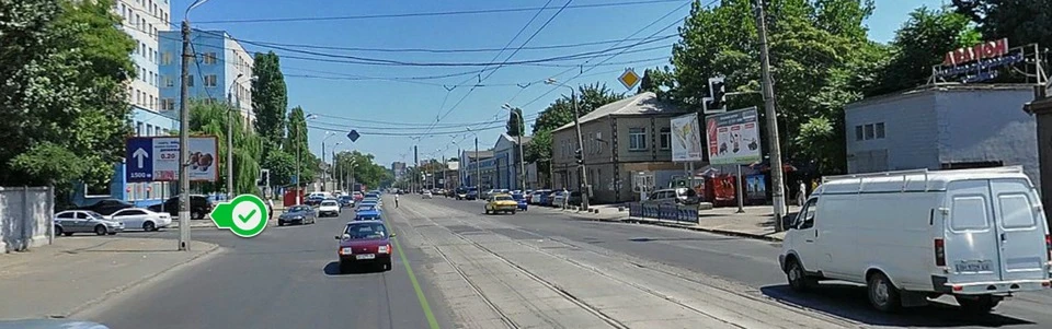поворот ліворуч з рейок