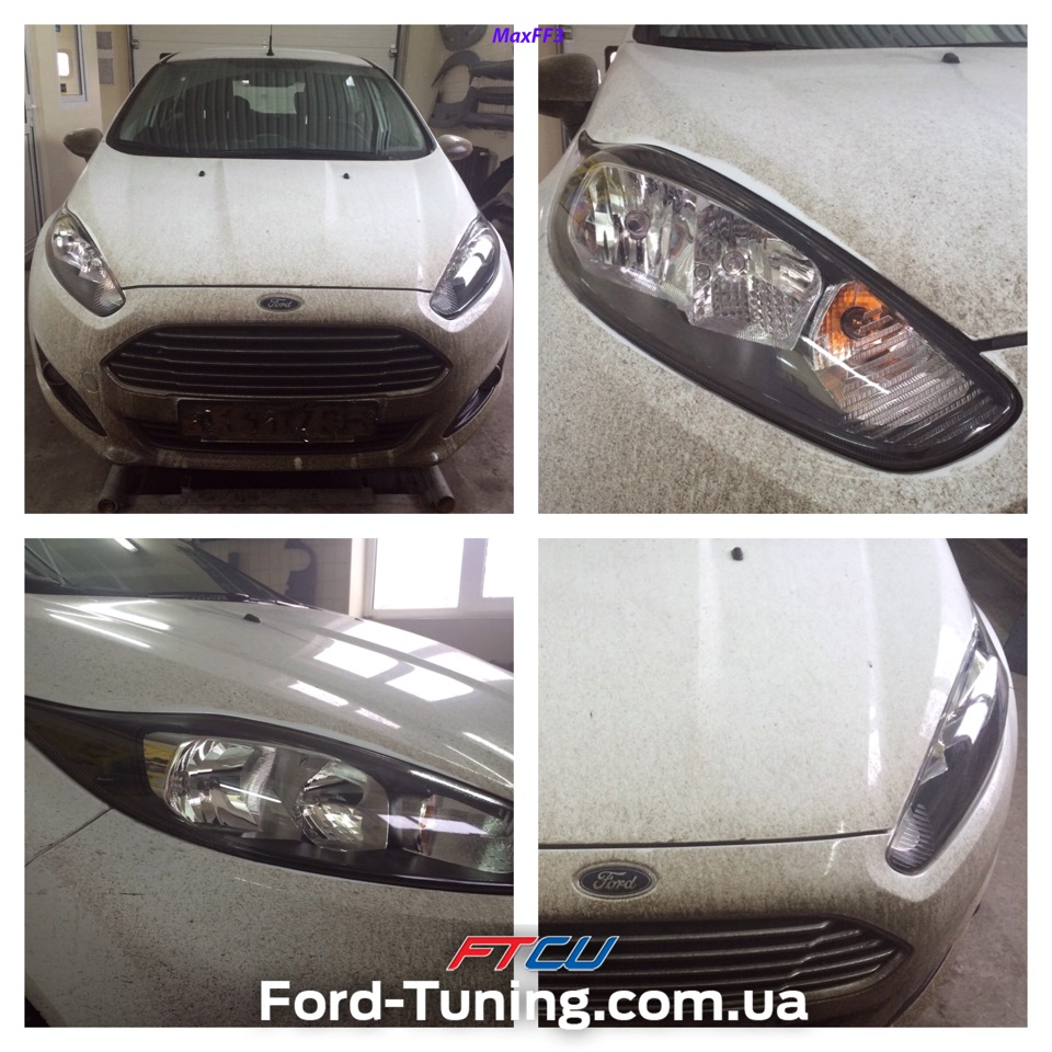Передні лінзовані фари Ford Fiesta Mk7 Lift 1