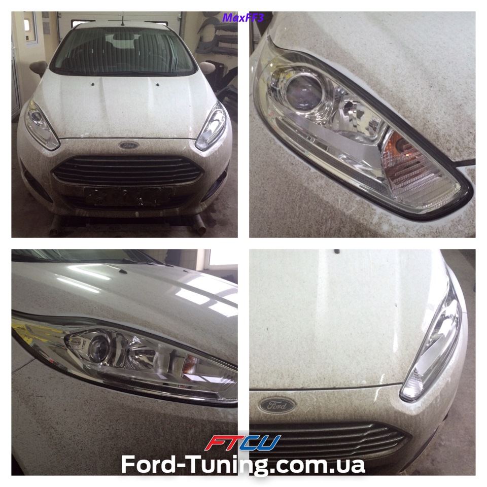 Передні лінзовані фари Ford Fiesta Mk7 Lift 2