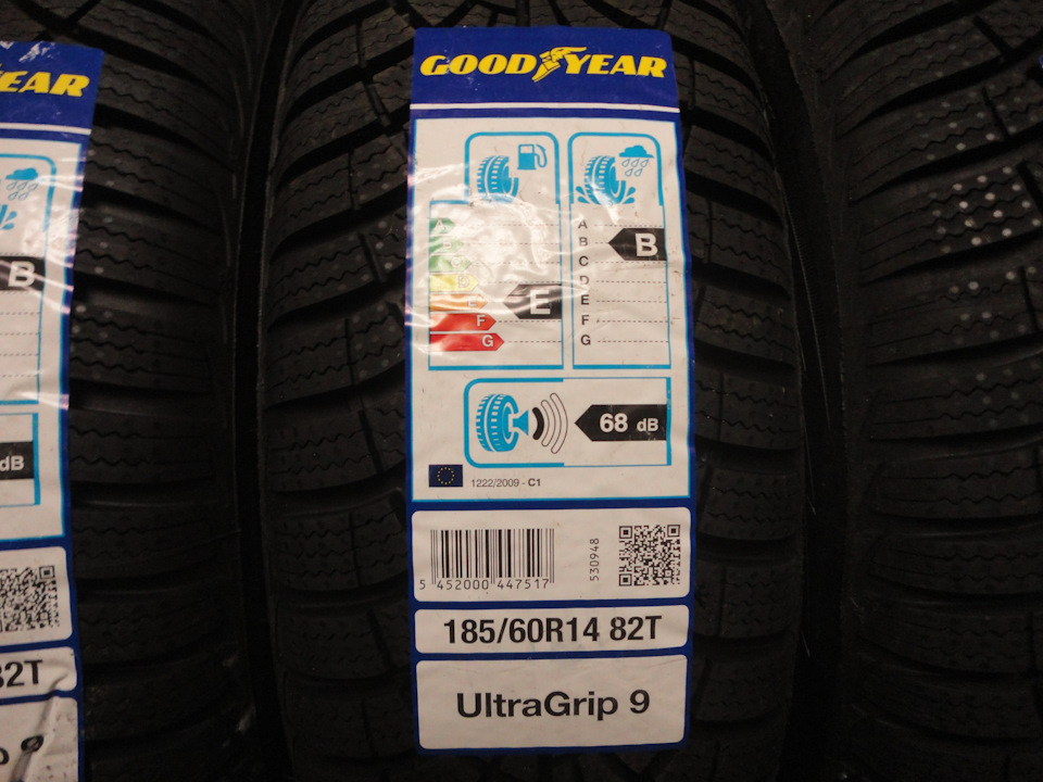 Шини Goodyear UltraGrip 9 185/60 R14 82T 2