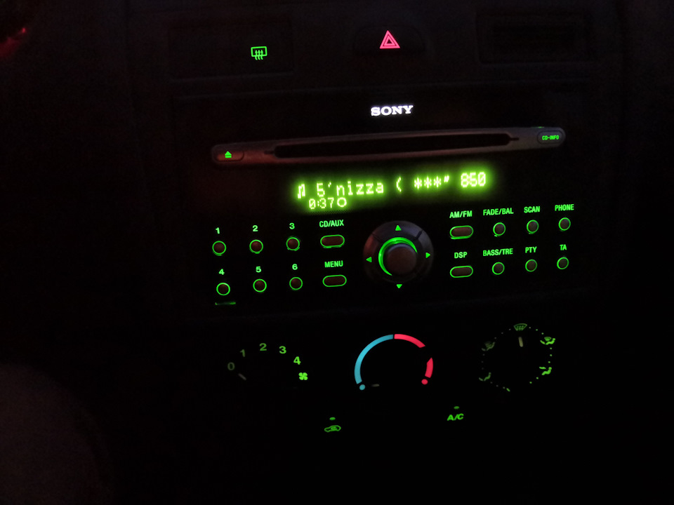 Заміна штатної магнітоли 6000CD на SONY C307/C214-MP3/RDS 5