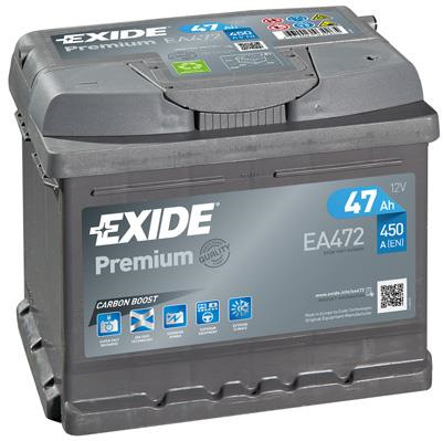 Акумуляторна батарея Exide Premium 12В 47Ач 450A(EN) R+ (EA472) 1