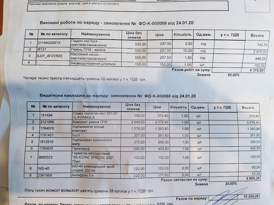 Заміна грм 1.0 ecoboost 2