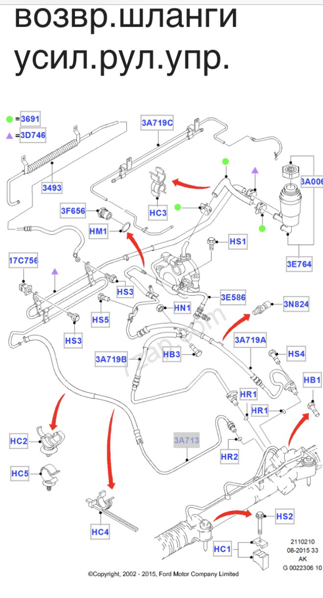 Теч кермової рейки. Ford 1344954/1344955. Ч.2 2