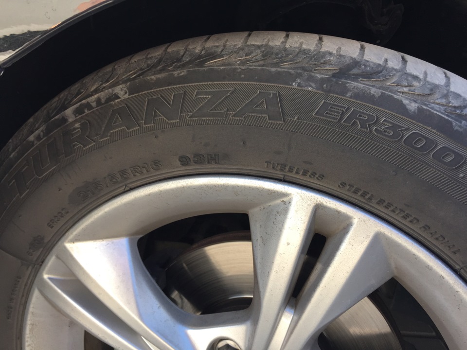 Продам шини Bridgestone turanza 215/55 r16 4