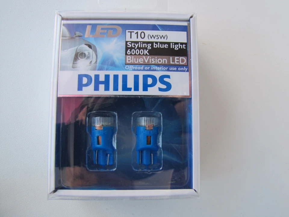 Світлодіодна лампа Philips LED W5W (T10) Blue Vision 6000K