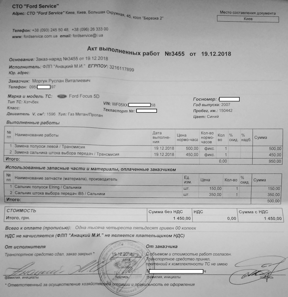 Заміна сальників півосі та штока МКП 3