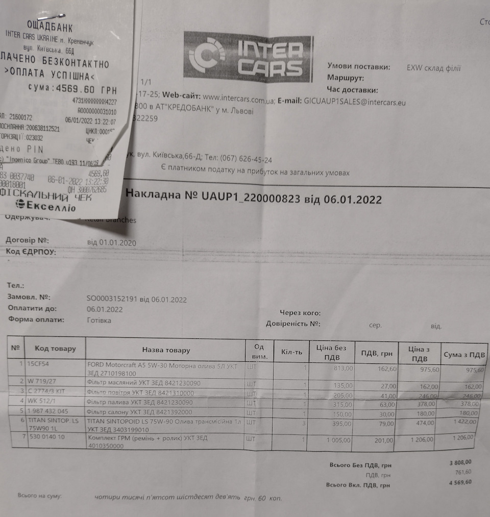 Щось забув? План.ТО, за списком, ціна, терміни доставки. 2