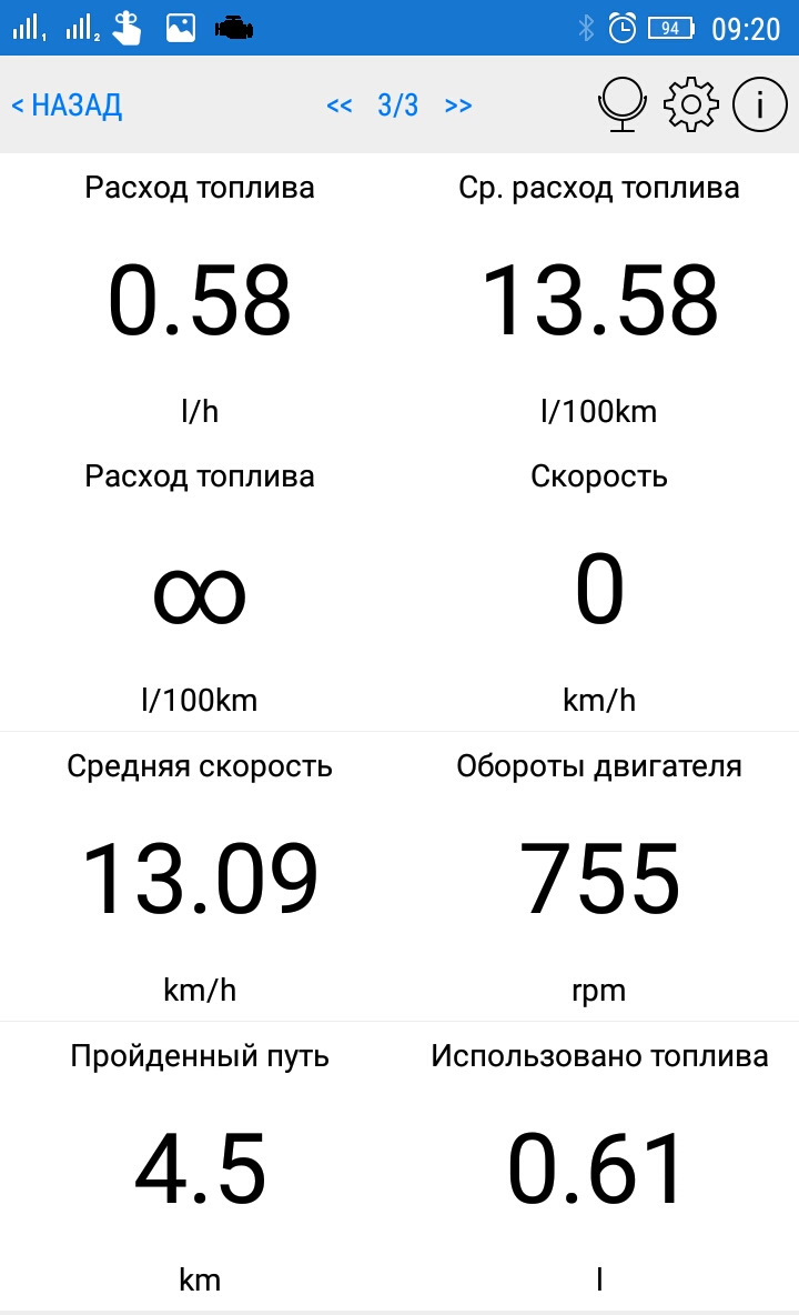 Спостерігаємо за витратою палива за допомогою ELM327 3