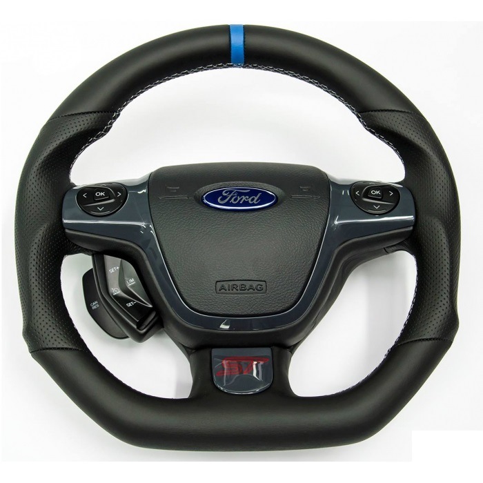 Індивідуальне спортивне кермо на Ford Focus 3 / Custom Steering Wheel for Ford Focus mk3 4