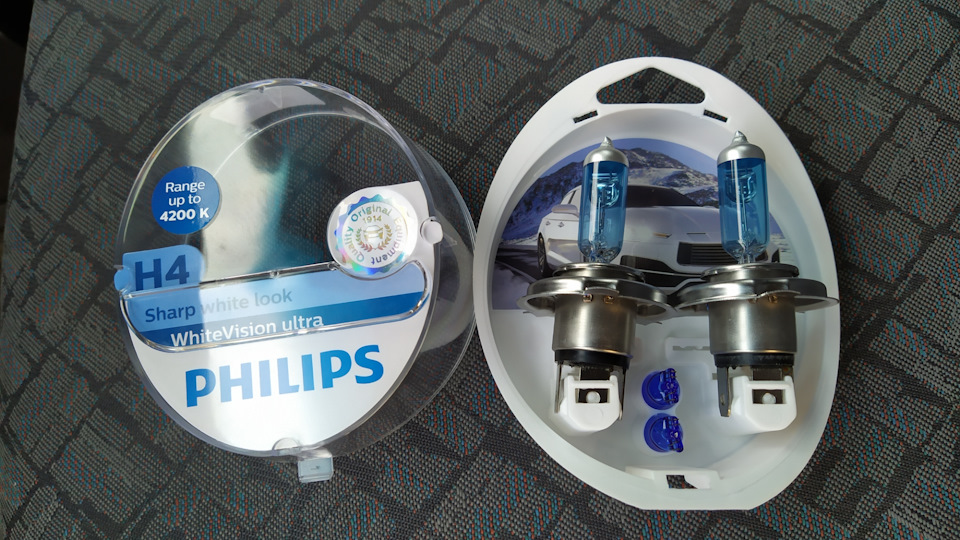 Встановлюємо автолампи Philips WhiteVision ultra h4 2