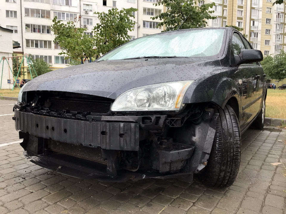 Ford Focus - Зняття бампера, встановлення ПТФ та захисної сітки 2