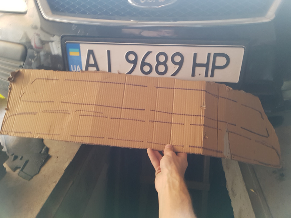 Захистна сітка в передній бампер - встановлення зовні на фокус 2 дорестайлінг 4
