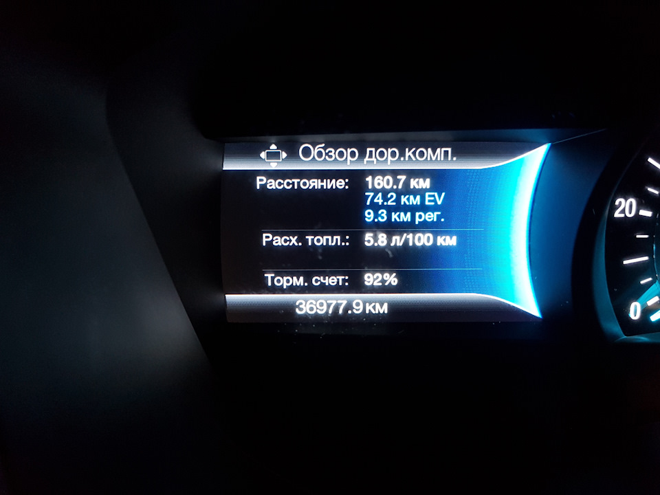 Ford Fusion Hybrid витрата на трасі. Спостереження №2 2