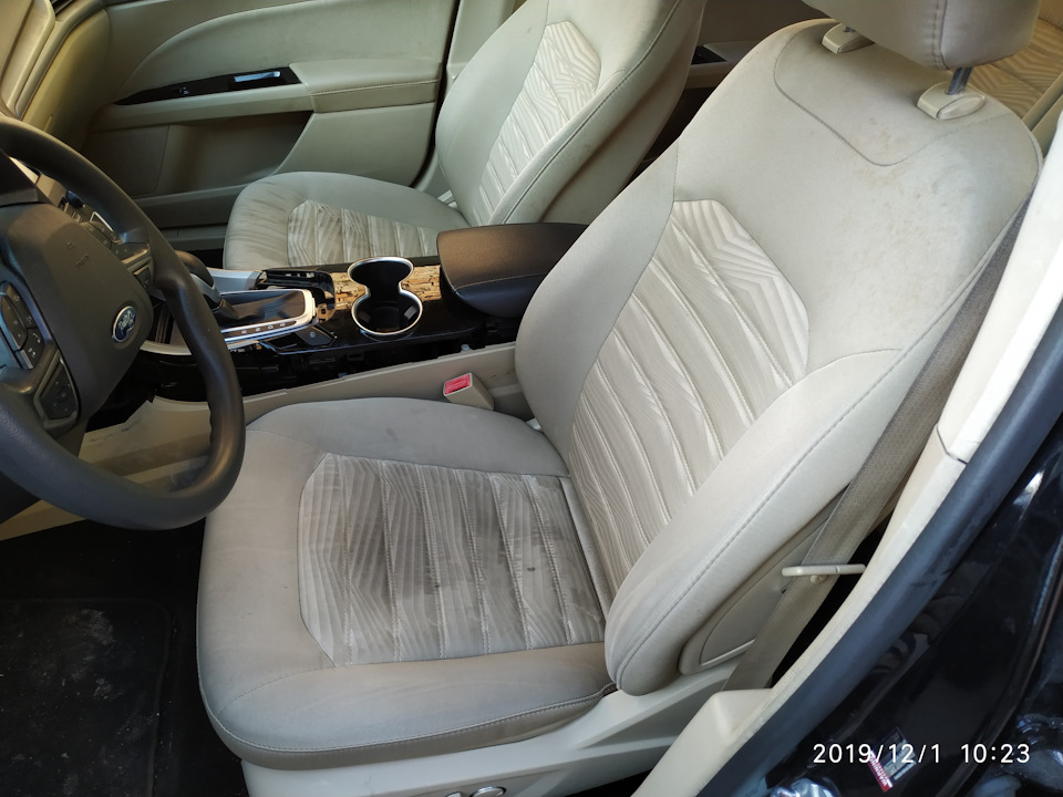 Перетяжка салону Ford Fusion USA еко шкірою + хімічна чистка всіх елементів 1