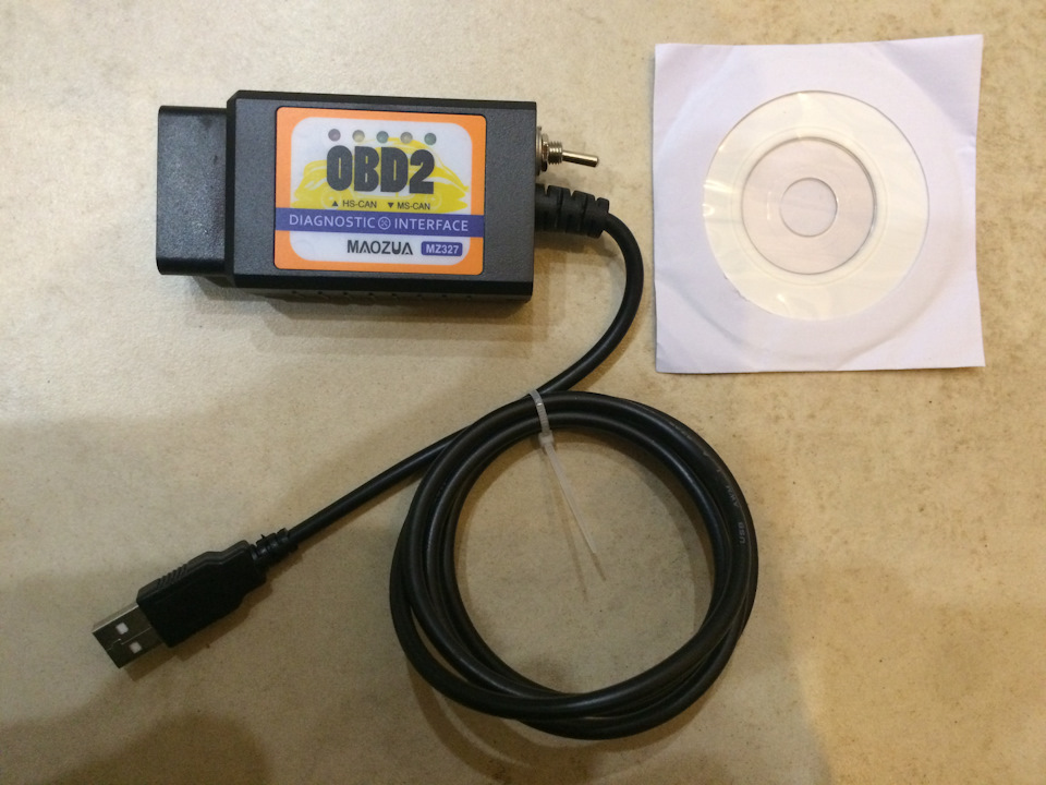 Діагностичний кабель ELM327 USB OBD2 1