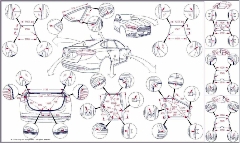 Кузовні розміри Ford Fusion USA. (mondeo 5)