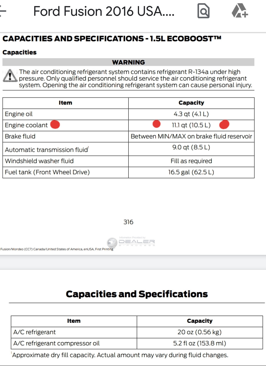 25.Ford Fusion (America) SE 1,5T EcoBoost: Долив охолоджувальної рідини Havoline XLC Concentrate 4