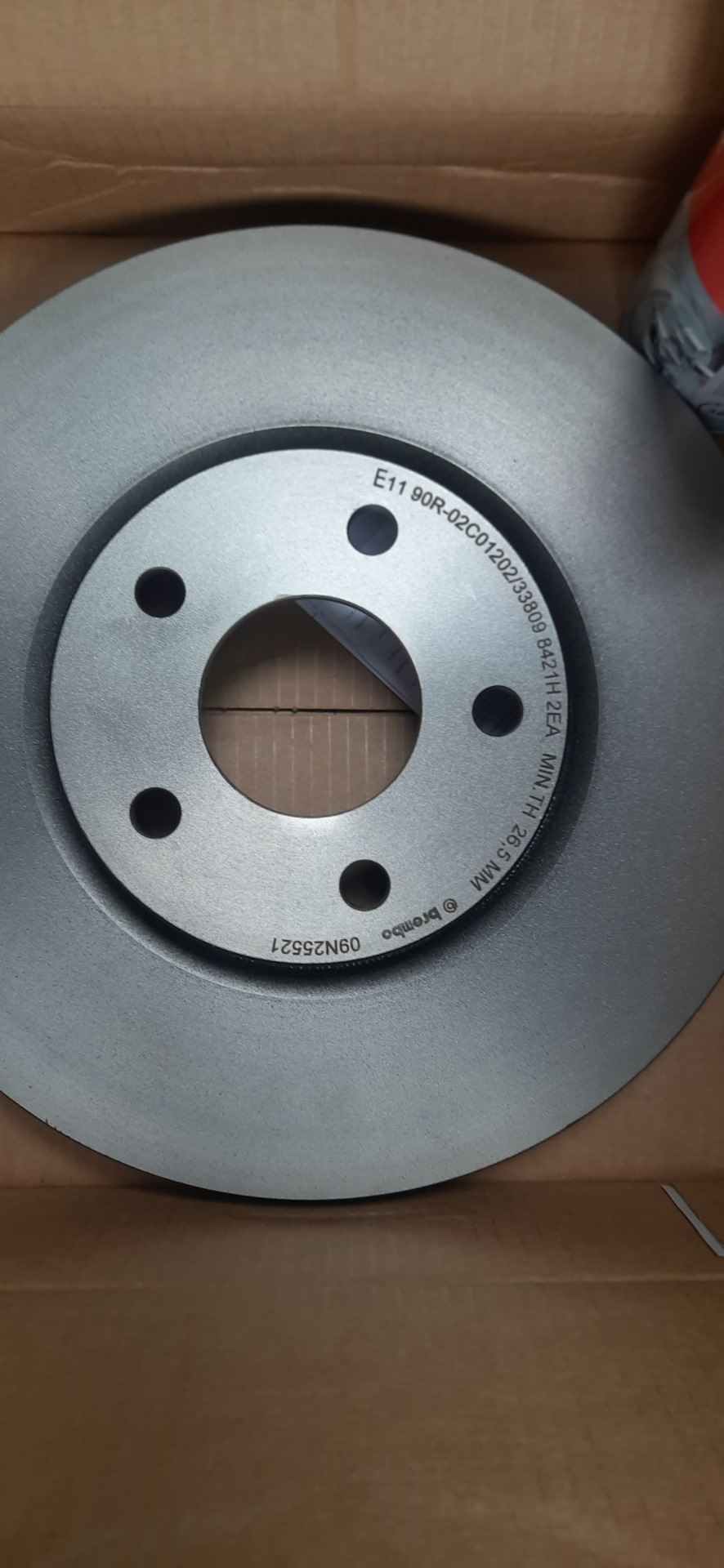 63.Ford Fusion USA, SE 1,5T EcoBoost: Brembo 09.Т255.21 встановлення передніх гальмівних пофарбованих дисків. 5
