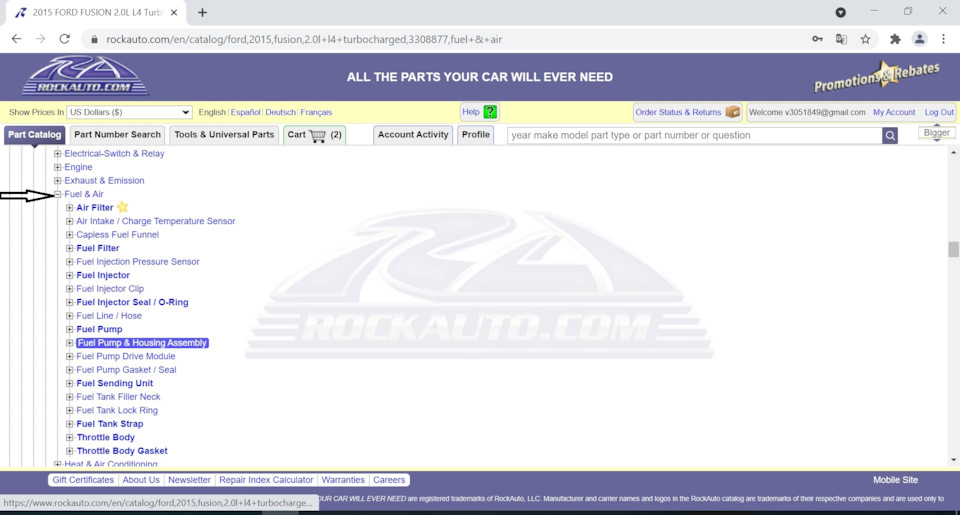 Купуємо на RockAuto (короткий посібник для початківців) 5