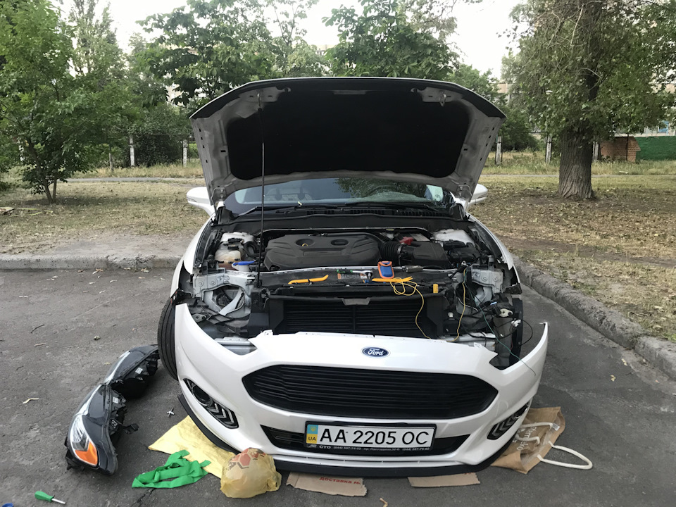 ford dynamic led, заміна штатної оптики 4