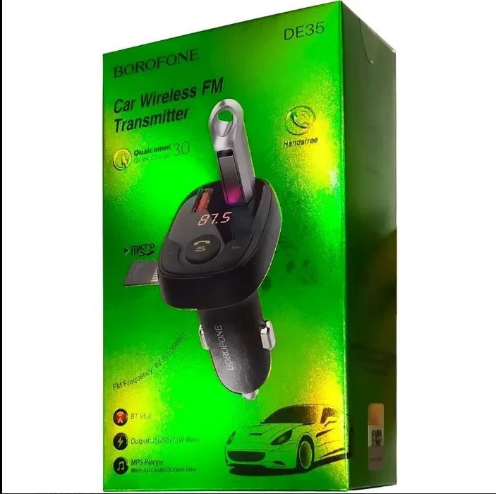 BOROFONE DE35 за - 12 $ - огляд автомобільного FM модулятора, трансмітера, QC3.0, Bluetooth V5.0 :) 2