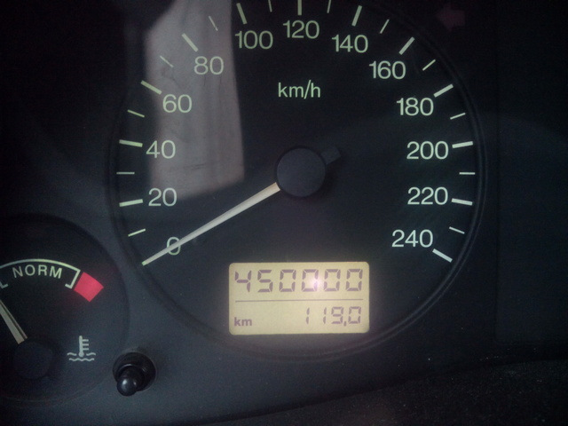 450 000 км. - ювілейчик :) 1