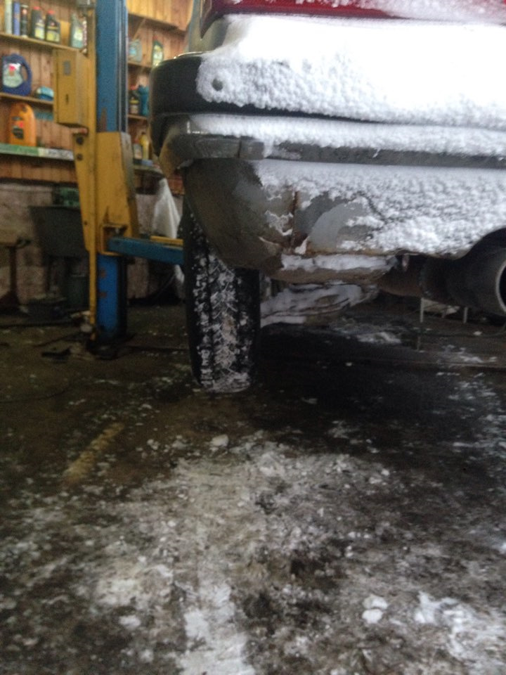 -15 и прокол колеса на снегу 4