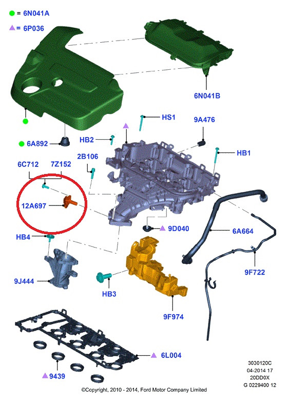 Датчики Ford Kuga 2.0 TDCI 5