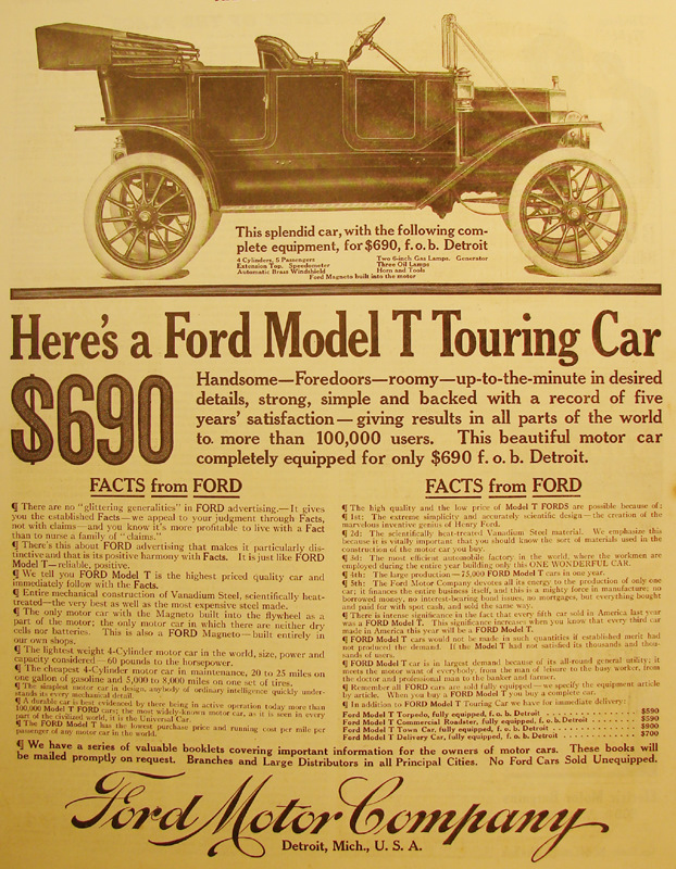 Реклама перших моделей Ford. 3