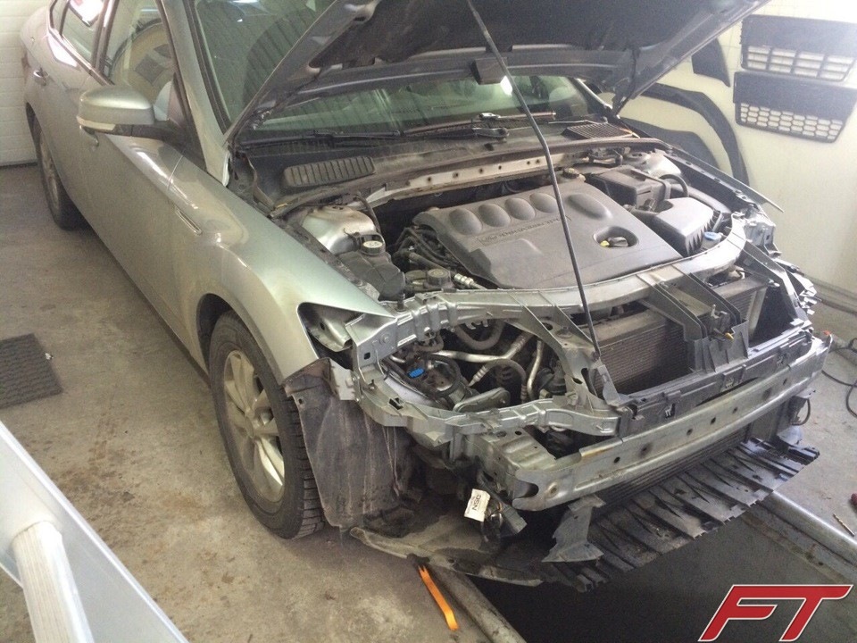 Установка спорт обважування та ДХО на Mondeo 4 рестайл / Mondeo mk4 lift sport body-kit and DRL installation 1