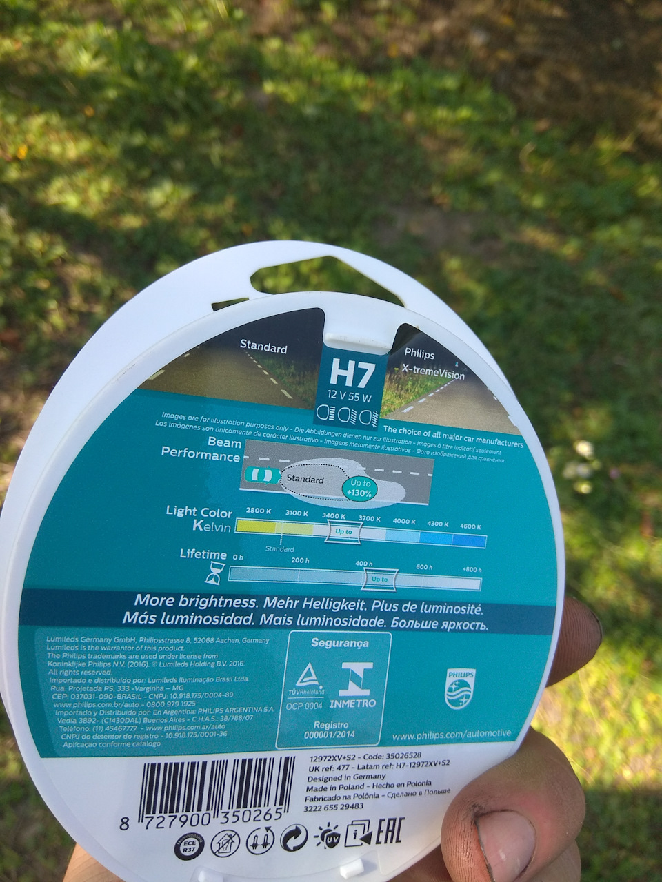 Philips xtreme vision + 130 h7 3