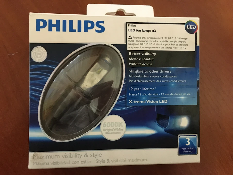 Лампи Philips X-treme Ultinon LED Fog H8/H11/H16 в ПТФ
