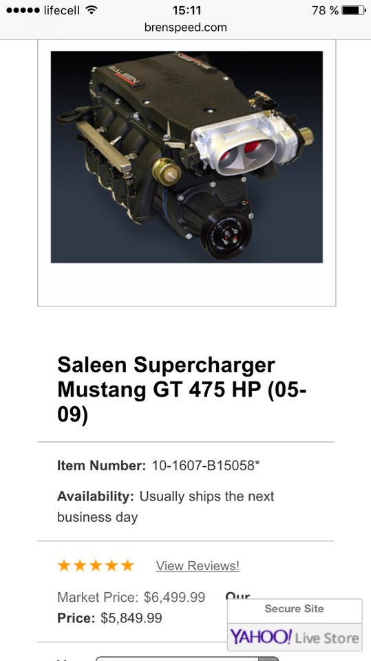 Продаю Saleen supercharger kit 4