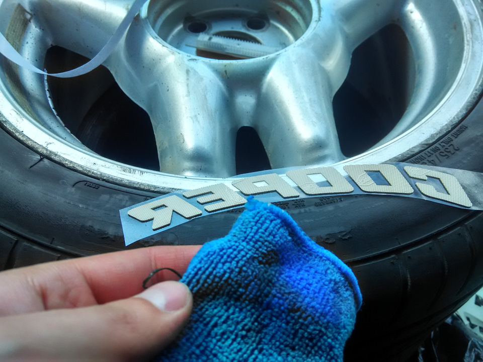 Шини з білими написами (наклейки) Tires with white lettering 5
