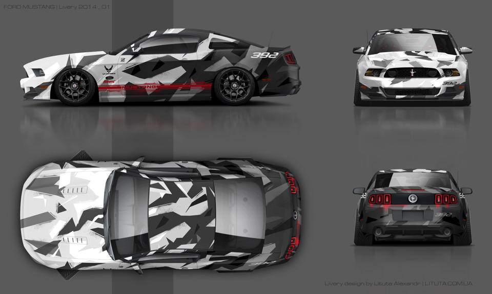 Дизайн Camo Ford Mustang 1