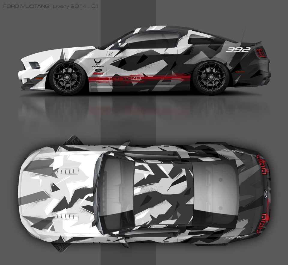 Дизайн Camo Ford Mustang 2