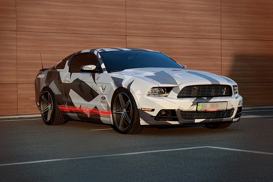 Ford Mustang on Vossen CV5 CAMO 5